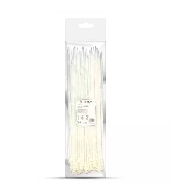 Set fasete prindere 4.5mm 35cm 100buc alb V-TAC SKU-11175 - imagine 2