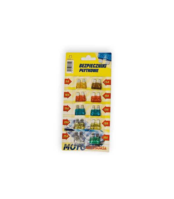 Sigurante auto 5A 7.5A 10A 15A 20A 25A 30A 10buc 19x13mm