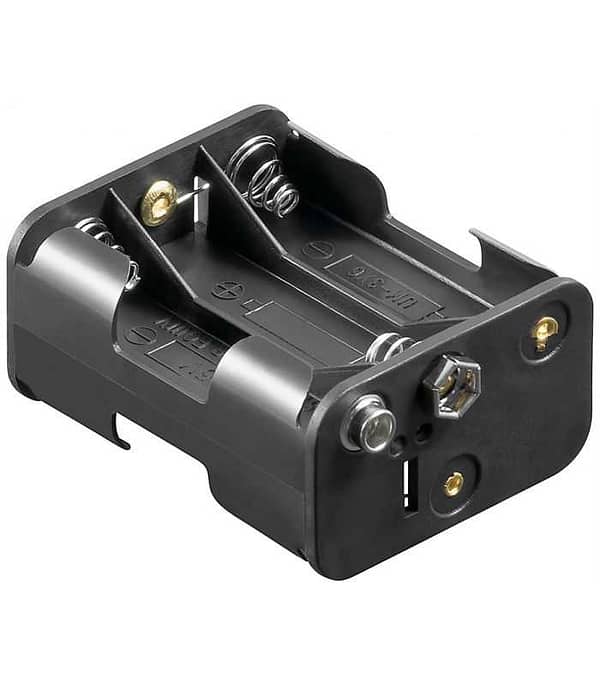 Suport baterie 6x AA R6 cu conector 9V negru 11467 Goobay