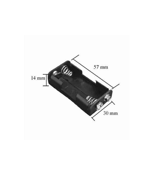 Suport pentru baterii 2buc AA cu mufa de conectare 9V - imagine 2