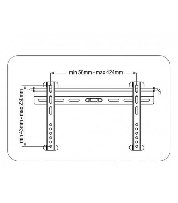 Suport universal pentru LCD TV 23-58 inch 147cm max 45kg Goobay - imagine 3