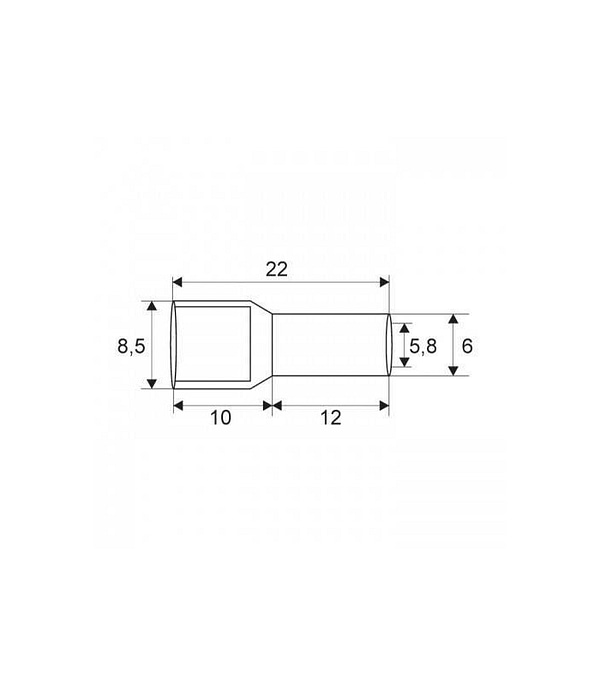 Varf terminal cablu de 16 mm alb - imagine 2