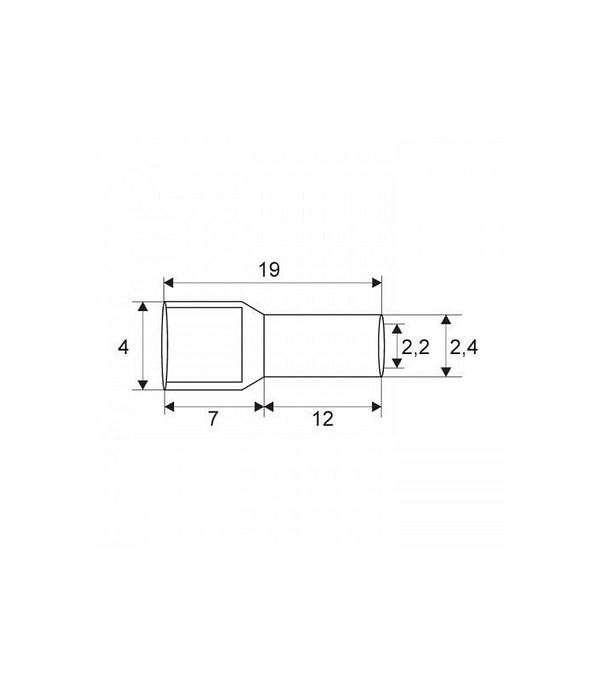 Varf terminal cablu de 2.5 mm albastru - imagine 2