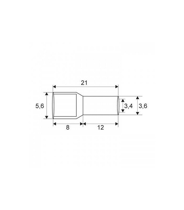 Varf terminal cablu de 6 mm galben - imagine 2