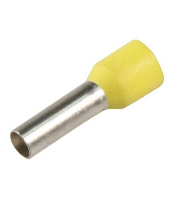 Varf terminal cablu de 6 mm galben