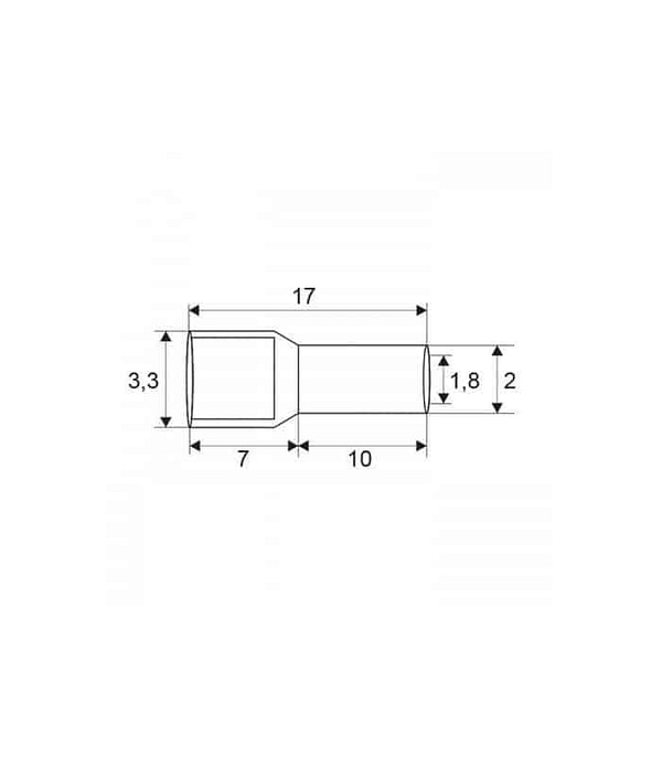 Varf terminal pentru cablu 1.5 mm 10mm negru - imagine 2