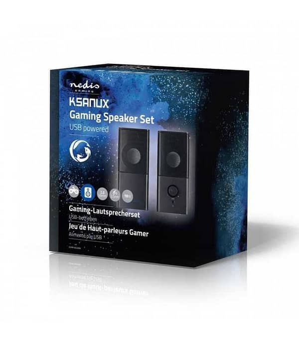 Boxe gaming 2.0 alimentare USB Jack 3.5 mm 18W Nedis - imagine 4